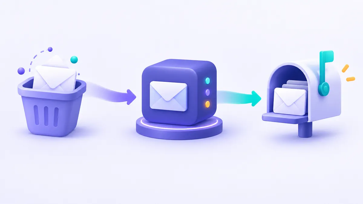 Diagram comparing temporary email, email aliases, and standard mailboxes