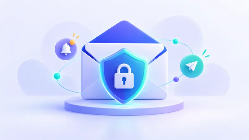 A secure digital inbox interface highlighting a report phishing button and shield protection